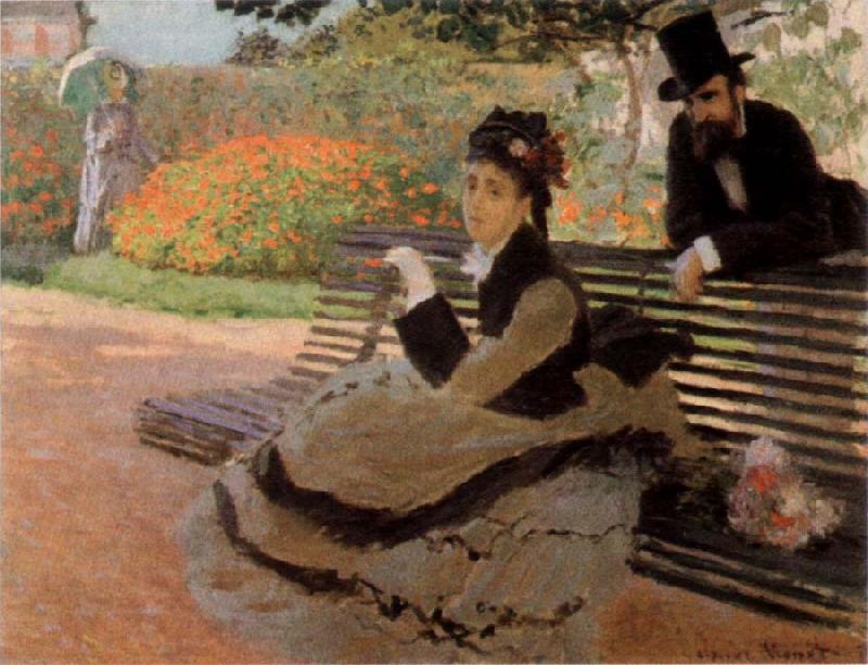 Claude Monet The Bench oil painting image